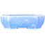 Pot à bonsaï ovale bleu clair à glaçure cristalline par Heian Senzan - 161 x 132 x 50 mm