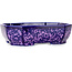 Ovaler, violetter Bonsai-Topf mit Kristallglasur von Heian Senzan – 161 x 132 x 50 mm