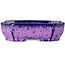 Pot à bonsaï ovale violet à glaçure cristalline par Heian Senzan - 161 x 132 x 50 mm