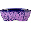 Pot à bonsaï ovale violet à glaçure cristalline par Heian Senzan - 161 x 132 x 50 mm