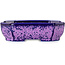 Pot à bonsaï ovale violet à glaçure cristalline par Heian Senzan - 161 x 132 x 50 mm