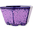 Maceta hexagonal para bonsái con esmalte de cristal morado de Heian Senzan (140 x 140 x 75 mm)