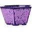 Maceta hexagonal para bonsái con esmalte de cristal morado de Heian Senzan (140 x 140 x 75 mm)