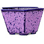 Pot à bonsaï hexagonal violet à glaçure cristalline par Heian Senzan - 140 x 140 x 75 mm