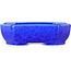 Pot à bonsaï ovale en émail cristal bleu foncé, par Heian Senzan - 161 x 132 x 50 mm
