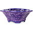 Maceta para bonsái con esmalte de cristal morado Mokko de Heian Senzan - 155 x 140 x 50 mm