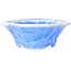 Mokko light blue, crystal glaze bonsai pot by Heian Senzan - 170 x 160 x 58 mm