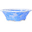 Mokko Bonsai-Topf in Hellblau mit Kristallglasur von Heian Senzan – 170 x 160 x 58 mm