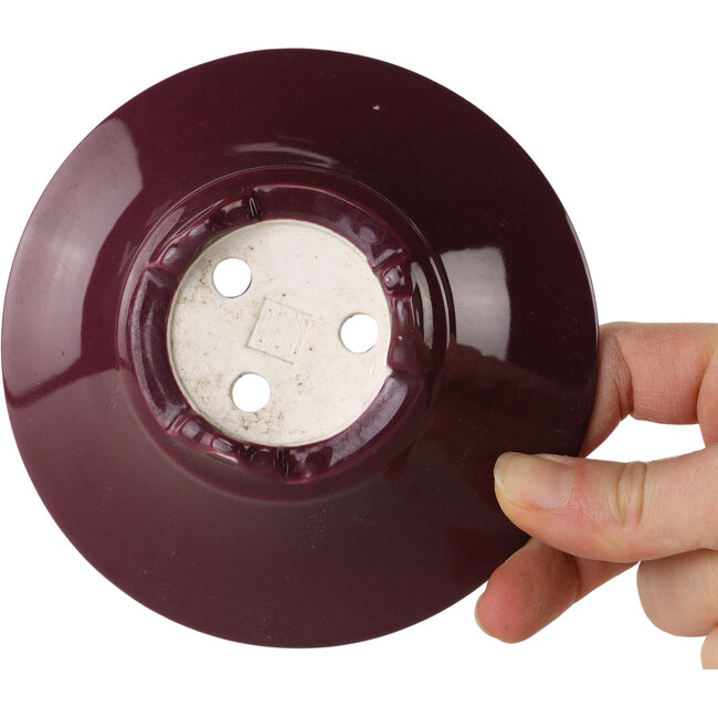 Pot à bonsaï rond bordeaux de Seifu - 120 x 120 x 40 mm