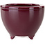 Pot à bonsaï rond bordeaux de Seifu - 87 x 87 x 68 mm