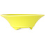 Round yellow bonsai pot by Seifu - 118 x 118 x 38 mm
