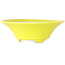 Round yellow bonsai pot by Seifu - 118 x 118 x 38 mm