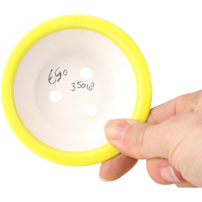 Maceta redonda amarilla para bonsái de Seifu - 85 x 85 x 35 mm