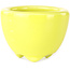 Vaso bonsai rotondo giallo di Seifu - 58 x 58 x 43 mm