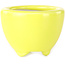 Round yellow bonsai pot by Seifu - 58 x 58 x 43 mm