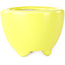 Pot à bonsaï rond jaune de Seifu - 58 x 58 x 43 mm
