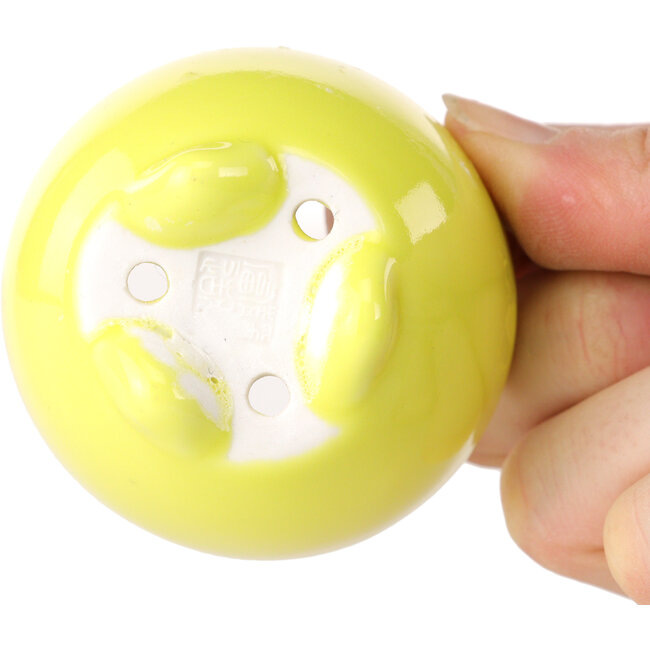 Runder gelber Bonsai-Topf von Seifu – 58 x 58 x 43 mm