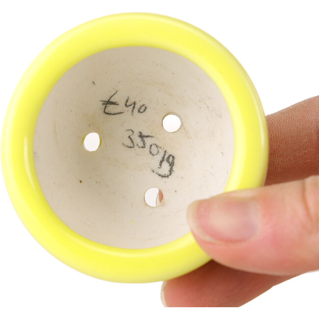 Ronde gele bonsaipot van Seifu - 58 x 58 x 43 mm