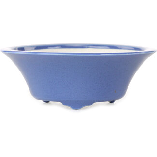 Seifu Vaso bonsai rotondo blu da 120 mm di Seifu, Giappone