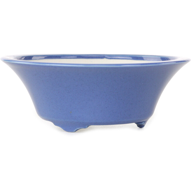 Runder blauer Bonsai-Topf von Seifu – 120 x 120 x 48 mm