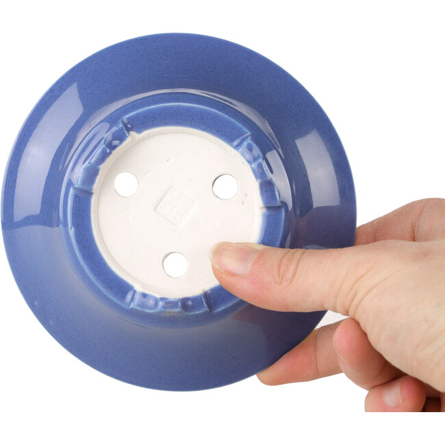 Maceta redonda azul para bonsái de Seifu - 120 x 120 x 48 mm