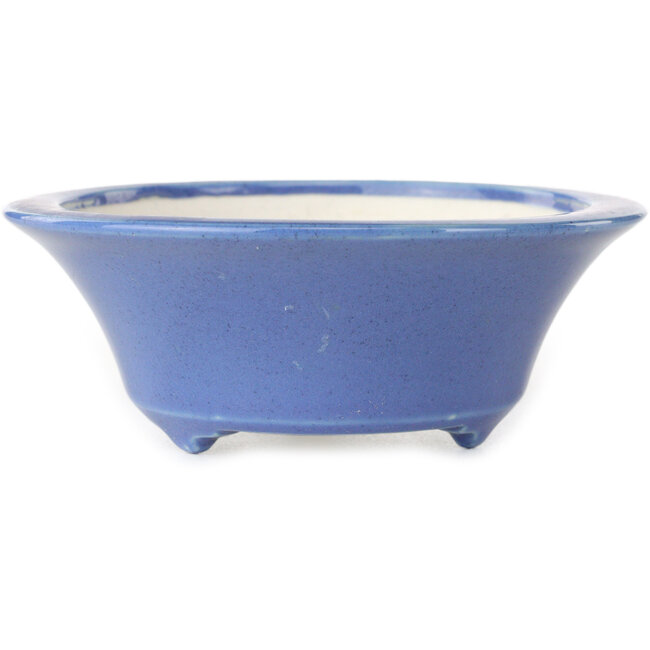 Round blue bonsai pot by Seifu - 85 x 85 x 35 mm