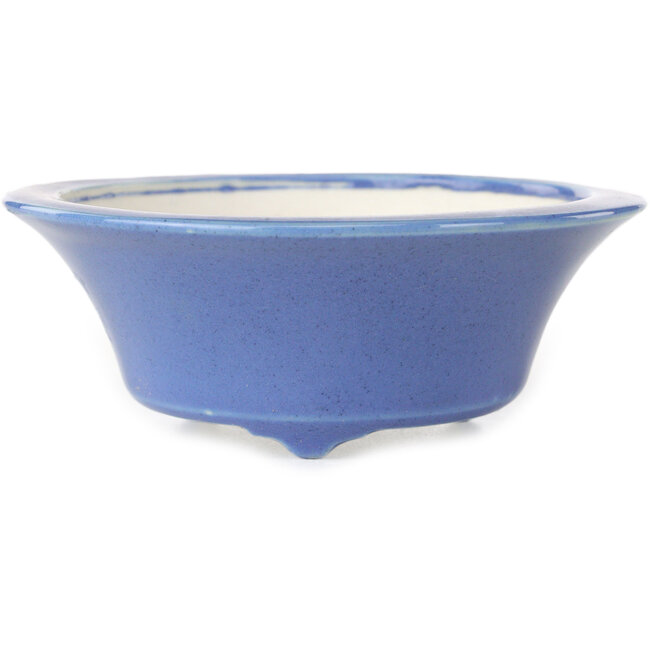 Pot à bonsaï rond bleu de Seifu - 85 x 85 x 35 mm