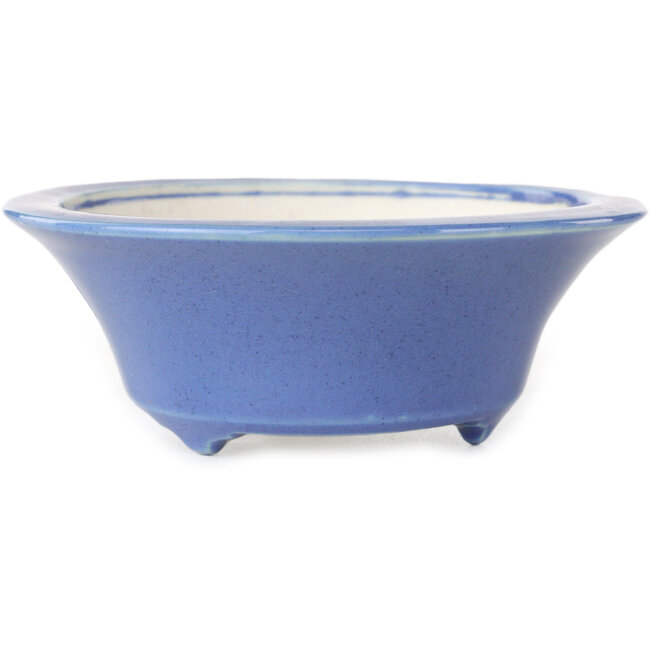 Pot à bonsaï rond bleu de Seifu - 85 x 85 x 35 mm