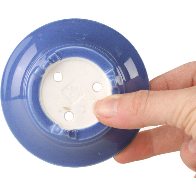 Pot à bonsaï rond bleu de Seifu - 85 x 85 x 35 mm