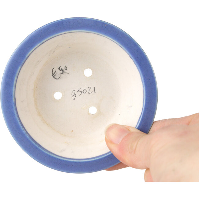 Vaso bonsai rotondo blu di Seifu - 85 x 85 x 35 mm