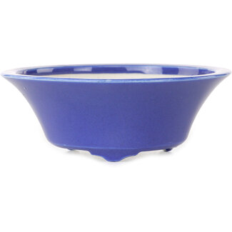 Seifu Maceta redonda de bonsái azul oscuro de 120 mm de Seifu, Japón