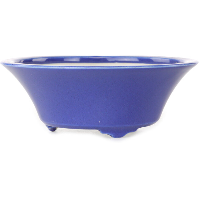 Maceta redonda para bonsái azul oscuro de Seifu - 120 x 120 x 48 mm