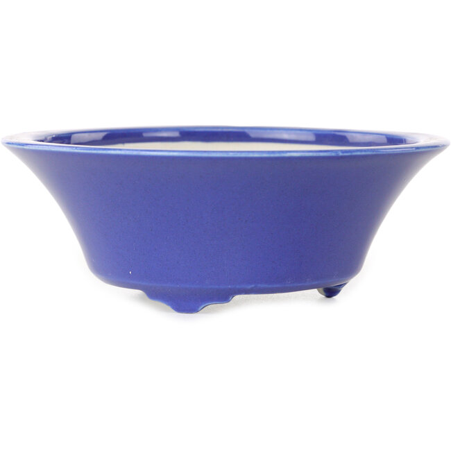 Maceta redonda para bonsái azul oscuro de Seifu - 120 x 120 x 48 mm