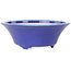 Round dark blue bonsai pot by Seifu - 120 x 120 x 48 mm