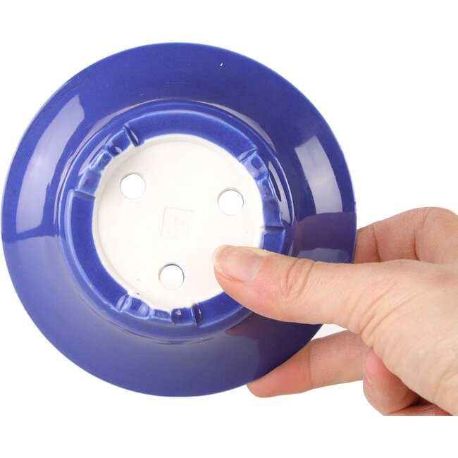 Vaso bonsai rotondo blu scuro di Seifu - 120 x 120 x 48 mm