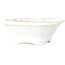 Pot à bonsaï Mokko blanc à glaçure cristalline par Heian Senzan - 155 x 140 x 50 mm