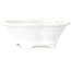 Pot à bonsaï Mokko blanc à glaçure cristalline par Heian Senzan - 170 x 160 x 58 mm