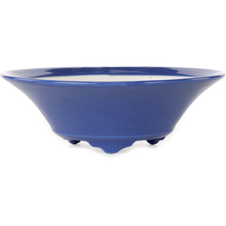 Seifu Maceta redonda de bonsái azul oscuro de 120 mm de Seifu, Japón