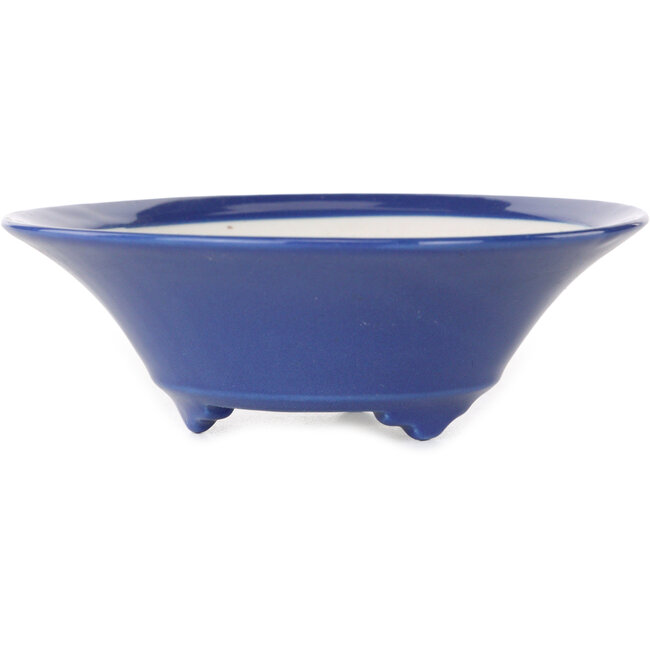 Maceta redonda para bonsái azul oscuro de Seifu - 120 x 120 x 40 mm