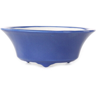 Seifu Maceta redonda de bonsái azul oscuro de 85 mm de Seifu, Japón