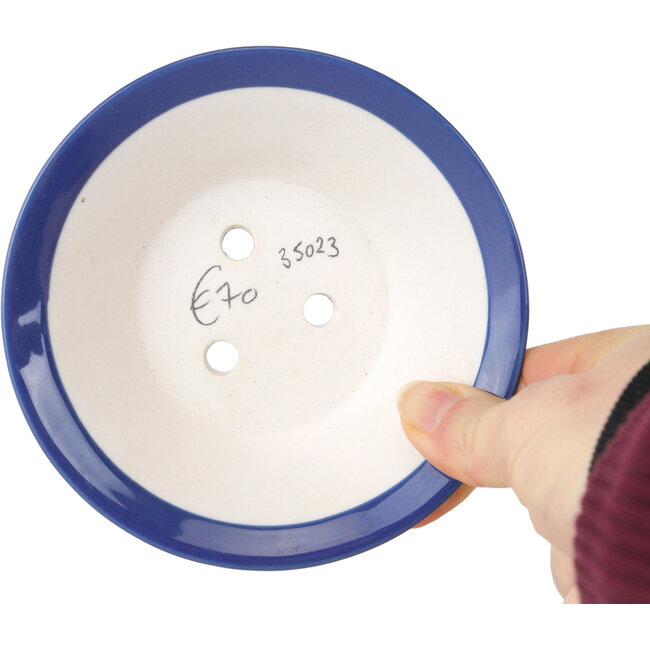 Ronde donkerblauwe bonsaipot van Seifu - 120 x 120 x 40 mm