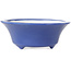 Round dark blue bonsai pot by Seifu - 85 x 85 x 35 mm