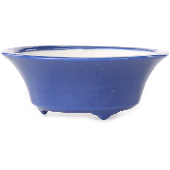 Vaso bonsai rotondo blu scuro di Seifu - 85 x 85 x 35 mm