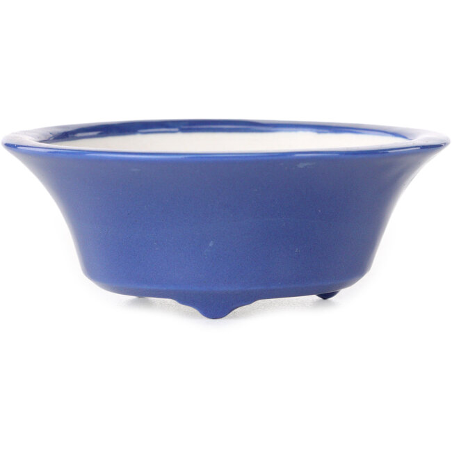 Pot à bonsaï rond bleu foncé de Seifu - 85 x 85 x 35 mm