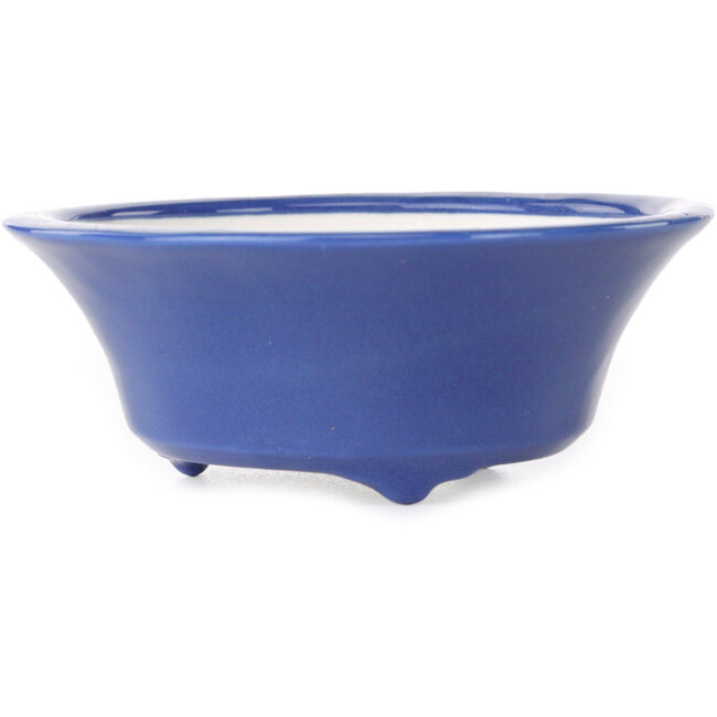 Pot à bonsaï rond bleu foncé de Seifu - 85 x 85 x 35 mm