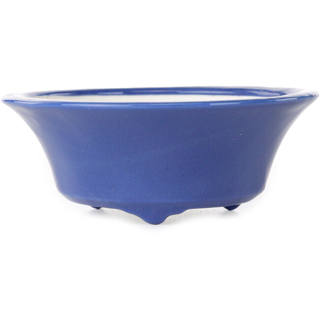 Vaso bonsai rotondo blu scuro di Seifu - 85 x 85 x 35 mm