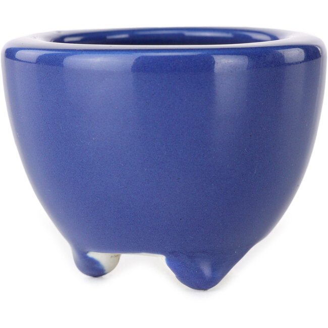 Maceta redonda para bonsái azul oscuro de Seifu - 58 x 58 x 43 mm