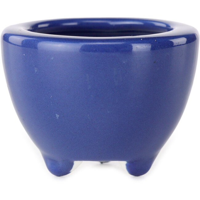 Vaso bonsai rotondo blu scuro di Seifu - 58 x 58 x 43 mm