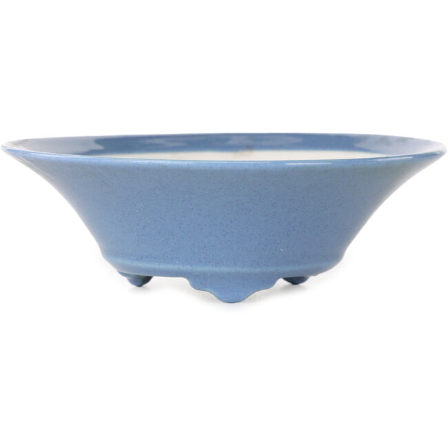 Runder, hellblauer Bonsai-Topf von Seifu – 120 x 120 x 40 mm