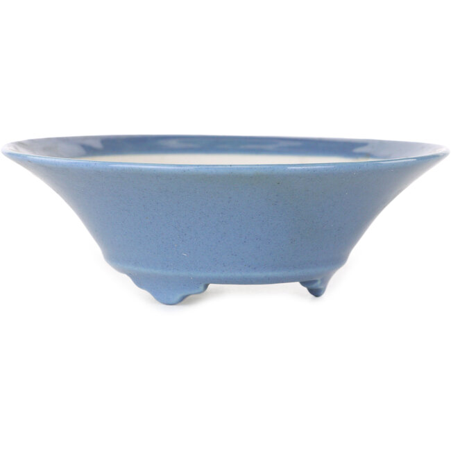 Ronde lichtblauwe bonsaipot van Seifu - 120 x 120 x 40 mm